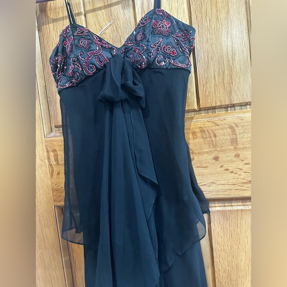 NWT 90’s Beaded Fairycore Whimsy Chiffon Dress - Picture 3 of 13